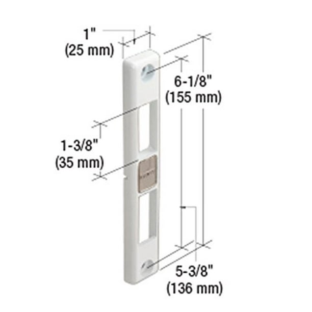 White C.R Sliding Patio Door Handle Set for Milgard LAURENCE C1275 White C.R Sliding Patio Door Handle Set for Milgard LAURENCE C1275